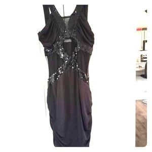 Arden B dress cute sequin detail mesh and silk